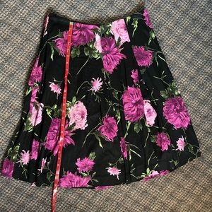 Talbots floral knee length skirt